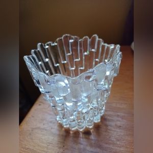 Vintage Dalzell Viking Glass Tealight Holder/Votive Holder